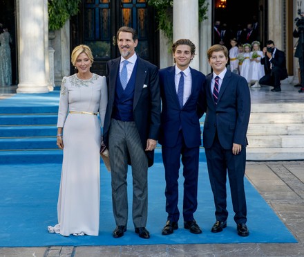 Wedding of Prince Philippos and Nina Flohr at the Metropolitan Cathedral of Athens, Greece - 23 Oct 2021