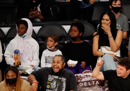 Kimora Lee Simmons and her children at the Los Angeles Lakers against the Memphis Grizzlies Basketball Game, Los Angeles, USA - 24 Oct 2021