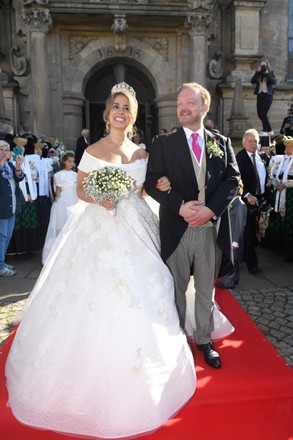 Prince Alexander of Schaumburg-Lippe and Mahkameh Navabi wedding, Bueckeburg Castle, Germany  - 09 Oct 2021
