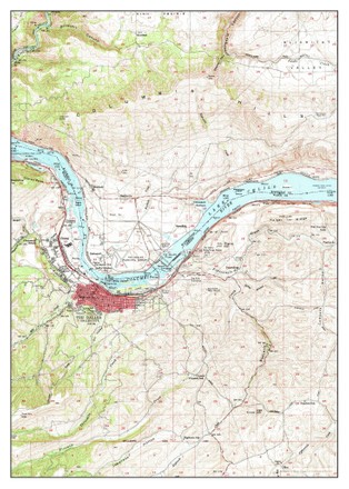 Usa Timeless Maps Dalles Oregon Map Editorial Stock Photo - Stock Image 