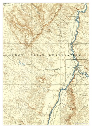 Usa Timeless Maps Fort Custer Montana Editorial Stock Photo - Stock 