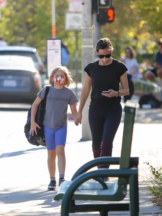 Jennifer Garner out with her son in Los Angeles, California, USA - 28 Oct 2021