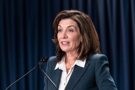 Governor Kathy Hochul Signs Legislation Allow Editorial Stock Photo ...