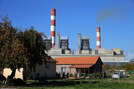 Nikola Tesla Power Plant Rises Behind Editorial Stock Photo - Stock ...