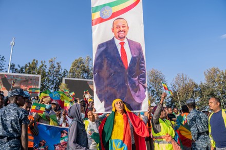 Tigray crisis - Rally in support of government and military efforts against the TPLF and OLA, Addis Ababa, Ethiopia - 07 Nov 2021