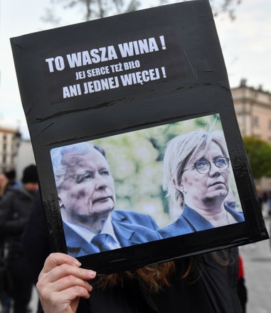 Protester Holds Placard Pictures L Julia Editorial Stock Photo - Stock ...