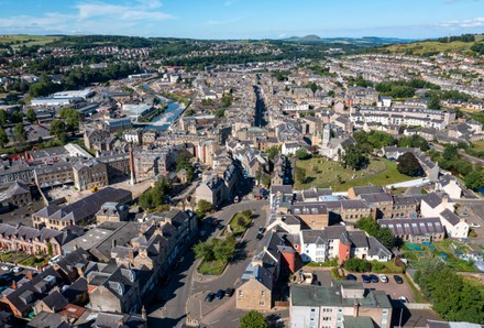 Aerial View River Teviot Hawick Town Editorial Stock Photo - Stock ...