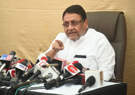 Maharashtra Minister Ncp Leader Nawab Malik Editorial Stock Photo ...