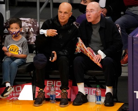 Jimmy Iovine and David Geffen at the Los Angeles Lakers game against the Minnesota Timberwolves, USA - 12 Nov 2021