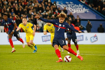 France's Antoine Griezmann during the FIFA World Cup 2022 qualification  football match between France and Kazakhstan