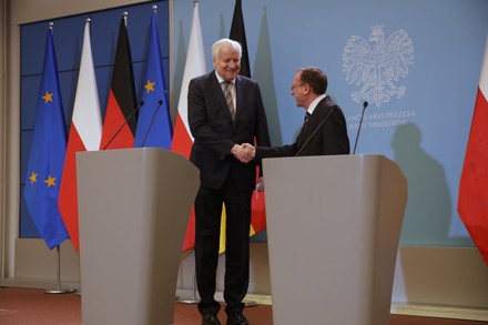 German Interior Minister Horst Seehofer in Poland, Warsaw - 18 Nov 2021
