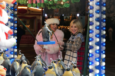 Exclusive - Lizzie Cundy and Anthea Turner enjoy the rides at Winter Wonderland in Hyde Park, London, UK - 18 Nov 2021