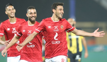 Al Ahly Player Hamdi Fathi Celebrates Editorial Stock Photo - Stock ...