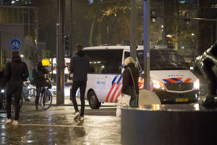 People Walk Past Police Vehicle Coolsingel Editorial Stock Photo ...