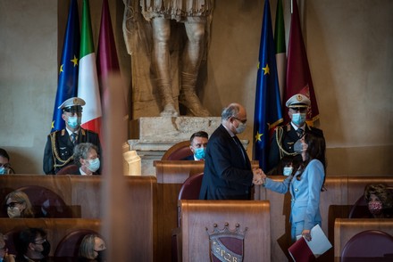 First Municipal Council After The Elections, The Oath Of Roberto Gualtieri, New Mayor Of Rome, Italy - 04 Nov 2021