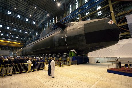 Royal Navy Submarine HMS Ambush Launch, Barrow-in-furness, Cumbria ...