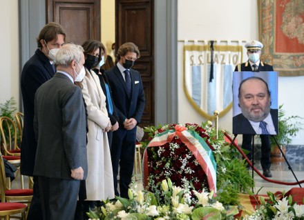 Giampiero Galeazzi's funeral parlor in the Campidoglio, Rome, Italy - 15 Nov 2021