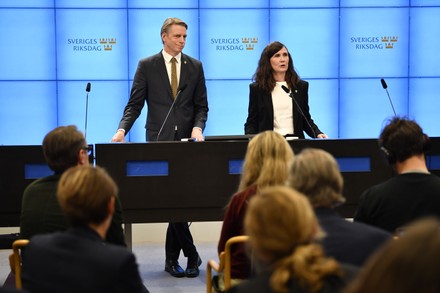 Budget vote press conference, Stockholm, Sweden - 24 Nov 2021