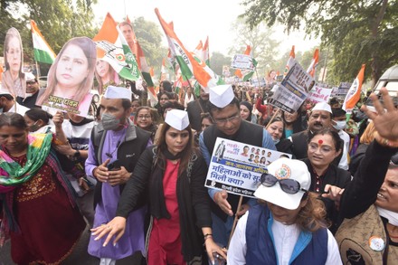 Congress Holds Protest Against Soaring Prices In Delhi, New Delhi, India - 27 Nov 2021