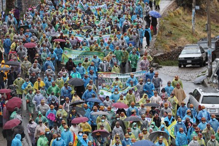 Thousands of people enter La Paz at the 'Marcha por la Patria', Bolivia - 29 Nov 2021
