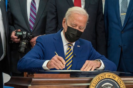 President Biden Signs Laws in the South Court Auditorium, Washington, District of Columbia, USA - 30 Nov 2021
