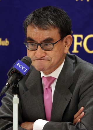 Former Japanese Foreign Minister Taro Kono speaks at the Foreign Correspondents' Club of Japan, Tokyo, Japan - 02 Dec 2021