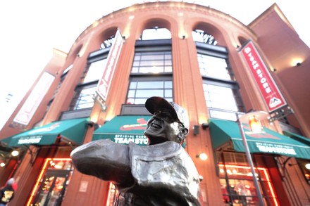 A Statue Of Stan Musial Outside Busch Stadium, St. Louis, Missouri