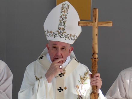 Pope Francis leads Holy Mass at GSP Stadium in Nicosia, Cyprus - 03 Dec 2021