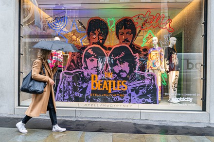 Pictures of The Beatles at the Stella McCartney store, Bond Street, London, UK - 03 Dec 2021