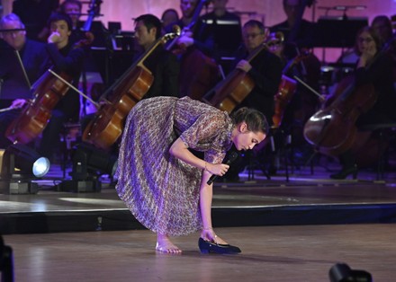 Gothenburg, Sweden. 03rd Dec, 2021. Actress Alicia Vikander, who was  awarded this year's honorary scholarship by the Sten A Olsson Foundation,  dances with her old dance teacher Sebastian Michanek at a gala