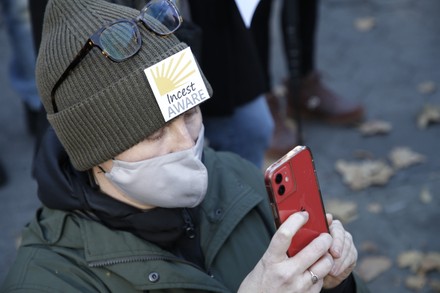 Demonstrators Gather Foley Square Protest Ghislaine Editorial Stock