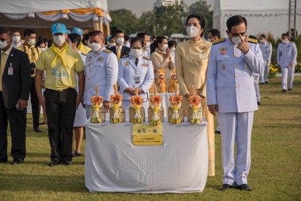 Ceremony in remembrance of the birthday of the late Thai King in Bangkok, Thailand - 05 Dec 2021