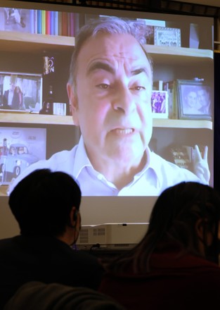 Former Nissan Motor and Renault CEO Carlos Ghosn holds an online press conference, Tokyo, Japan - 06 Dec 2021