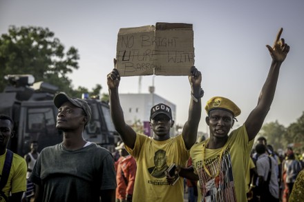 Protest against presidential election results in Banjul, Gambia - 06 Dec 2021