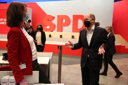 SPD Holds Federal Party Congress To Elect New Party Leadership, Berlin, Germany - 11 Dec 2021