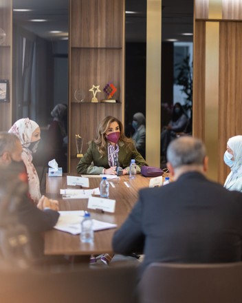 Queen Rania visits the Queen Rania Teacher Academy, Amman, Jordan - 11 Dec 2021