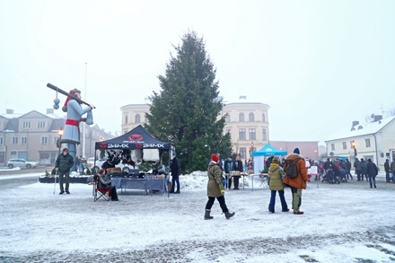 Seasonal weather, Christmas market, Skänninge, Sweden - 11 Dec 2021