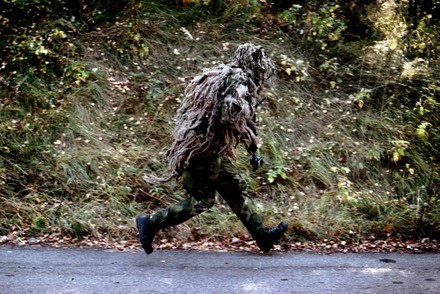 Camouflaged Military Soldiers On Military Training Editorial Stock ...