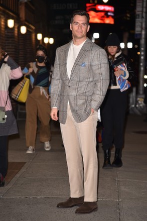 Henry Cavill arrives for 'The Late Show with Stephen Colbert', New York, USA - 13 Dec 2021