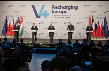Hungary Budapest France President V4 Leaders Meeting - 13 Dec 2021
