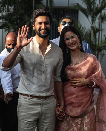 Newly wedded Bollywood actors Vicky Kaushal and Katrina Kaif arrive in Mumbai, India - 14 Dec 2021