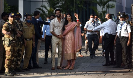 Bollywood Actors Katrina Kaif And Vicky Kaushal Make First Public Appearance As Married Couple in Mumbai, Mahjarashtra, India - 14 Dec 2021