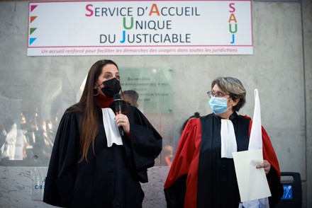 Court Clerks, Lawyers And Magistrates On Strike United For More Means For The Justice System, Toulouse, France - 15 Dec 2021