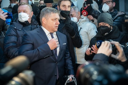 Slovak Police Arrest Former Prime Minister Fico Before Rally, Slovakia, , Bratislava, - 16 Dec 2021