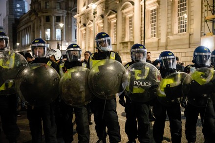 Riot Police Seen Forming Line Defense Editorial Stock Photo - Stock ...