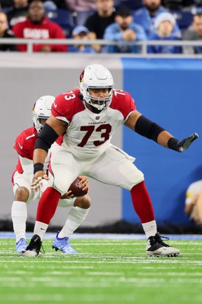 Detroit mascot Roary dressed in holiday attire stands on the sidelines  during an NFL football game between the Detroit Lions and the Arizona  Cardinals in Detroit, Michigan USA, on Sunday, December 19