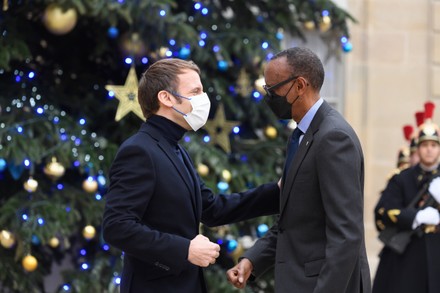Emmanuel Macron welcomes Rwanda's President Paul Kagame, Paris, France - 20 Dec 2021