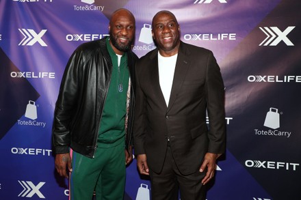 OxeFit Lounge Launch with Magic Johnson, Arrivals, CryptoCurrency Arena, Los Angeles, California, USA - 21 Dec 2021