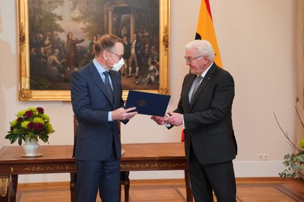 Handing over of the Discharge Document to the President of the Deutsche Bundesbank, berlin, Germany - 21 Dec 2021