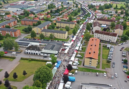 imágenes de Skänningemarken, market, aerial view, Skänninge, Sweden ...
